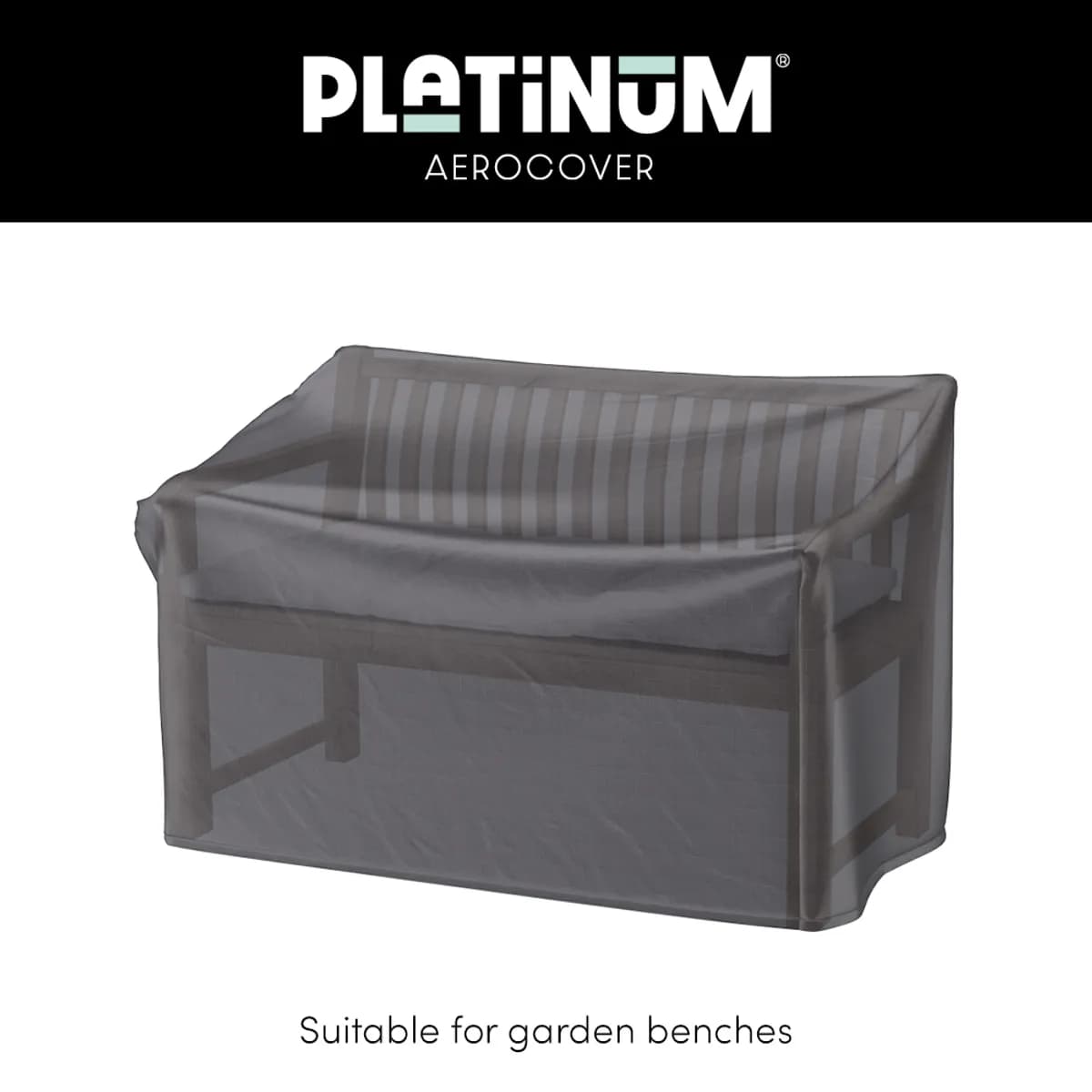 Bench Cover 130x75xH65/85cm Platinum