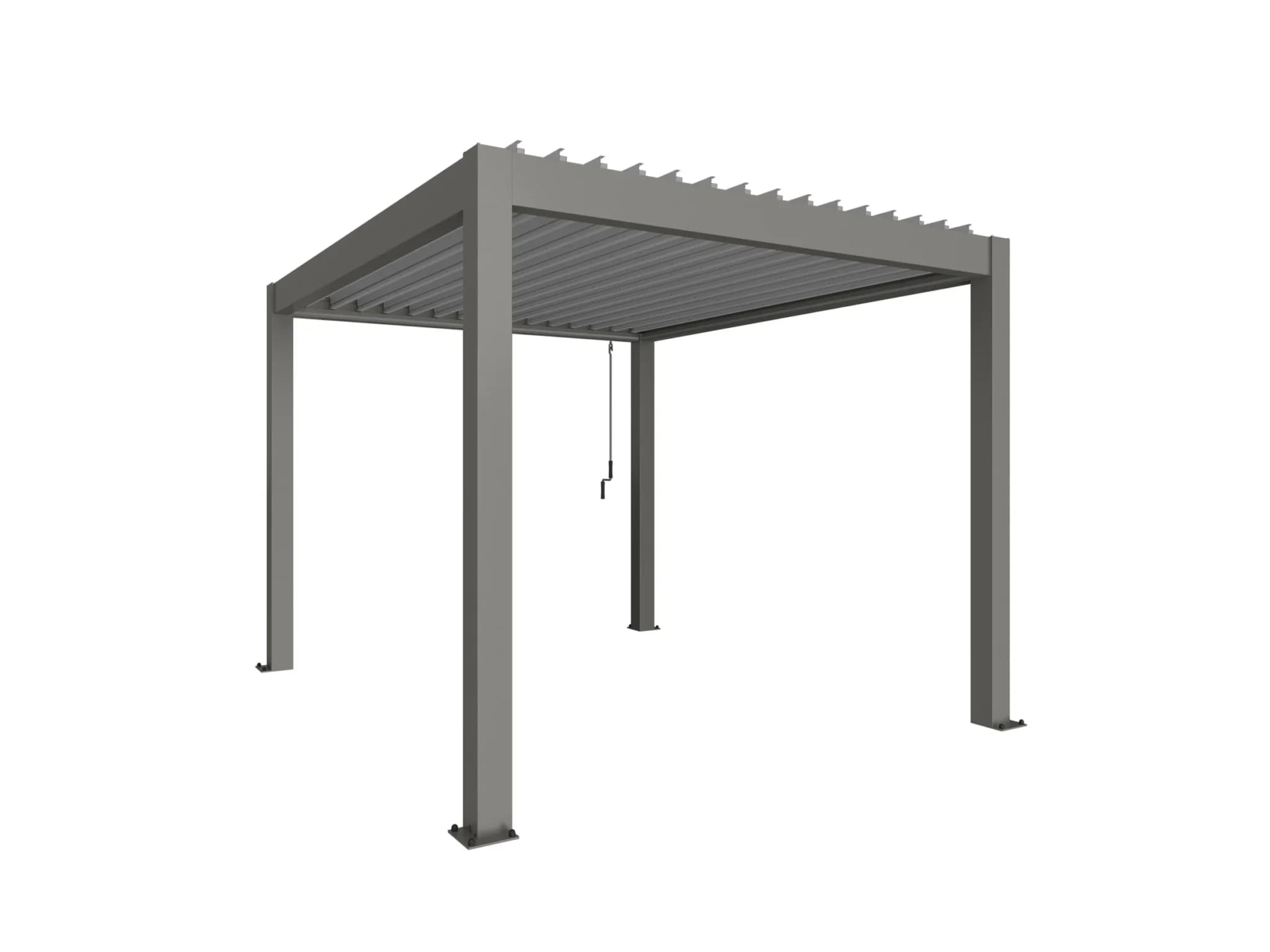 Pérgola Bioclimática 3x3,5 Gris Cuarzo Biohort