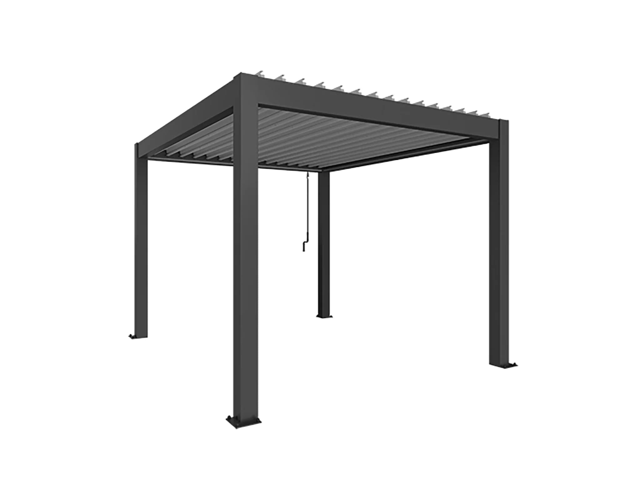 Pérgola Bioclimática 3x3,5 Gris Oscuro Biohort