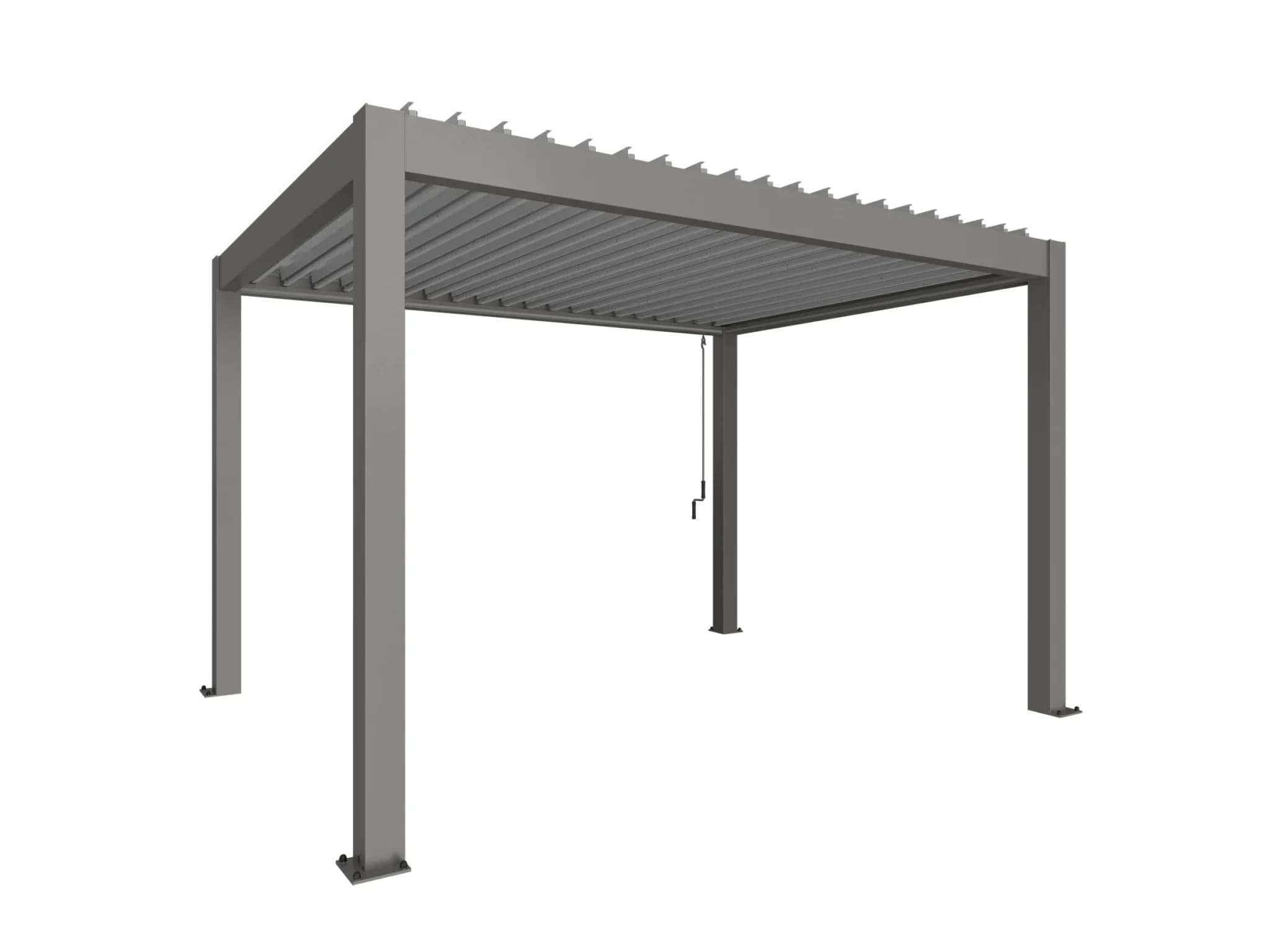 Pérgola Bioclimática 4x3 Gris Cuarzo Biohort