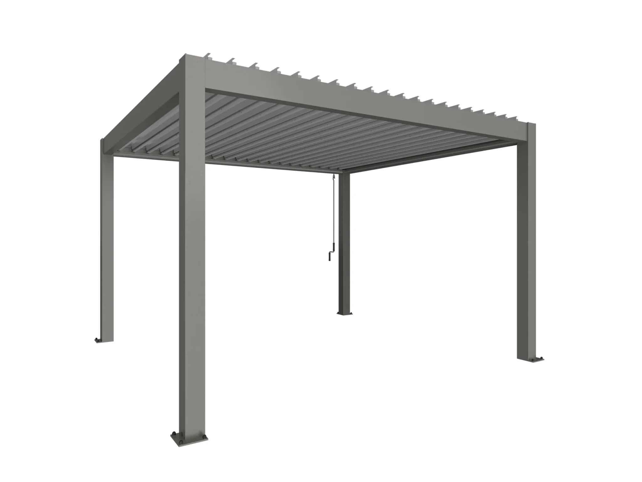 Pérgola Bioclimática 4x3,5 Gris Cuarzo Biohort
