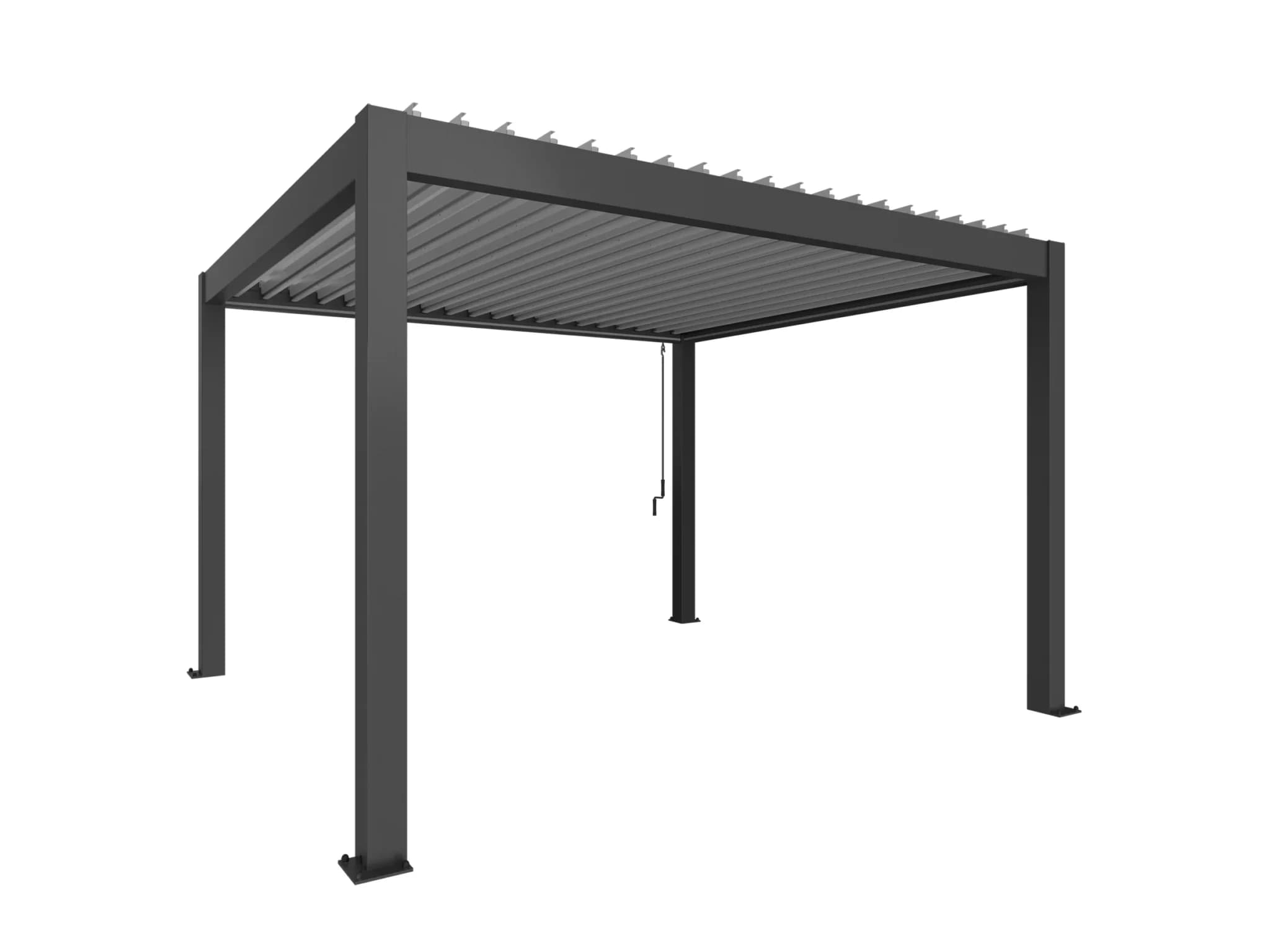 Pérgola Bioclimática 4x3,5 Gris Oscuro Biohort