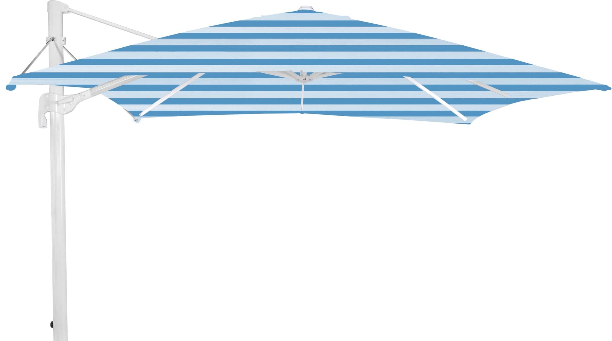 Parasol Flexo Mástil Blanco + Losas Ezpeleta