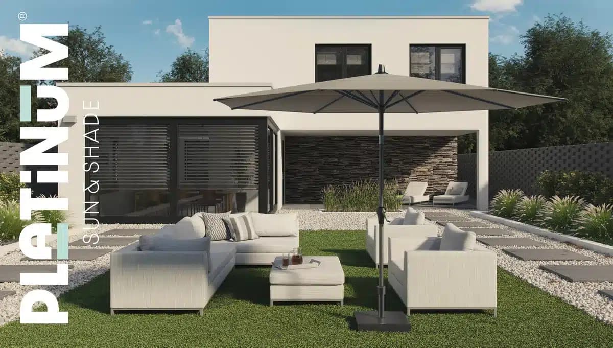 Parasol Riva Ø250 Platinum