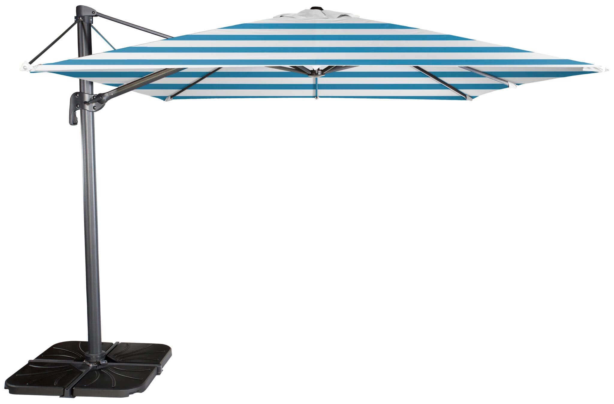 Parasol Flexo Mástil Negro + Losas Ezpeleta