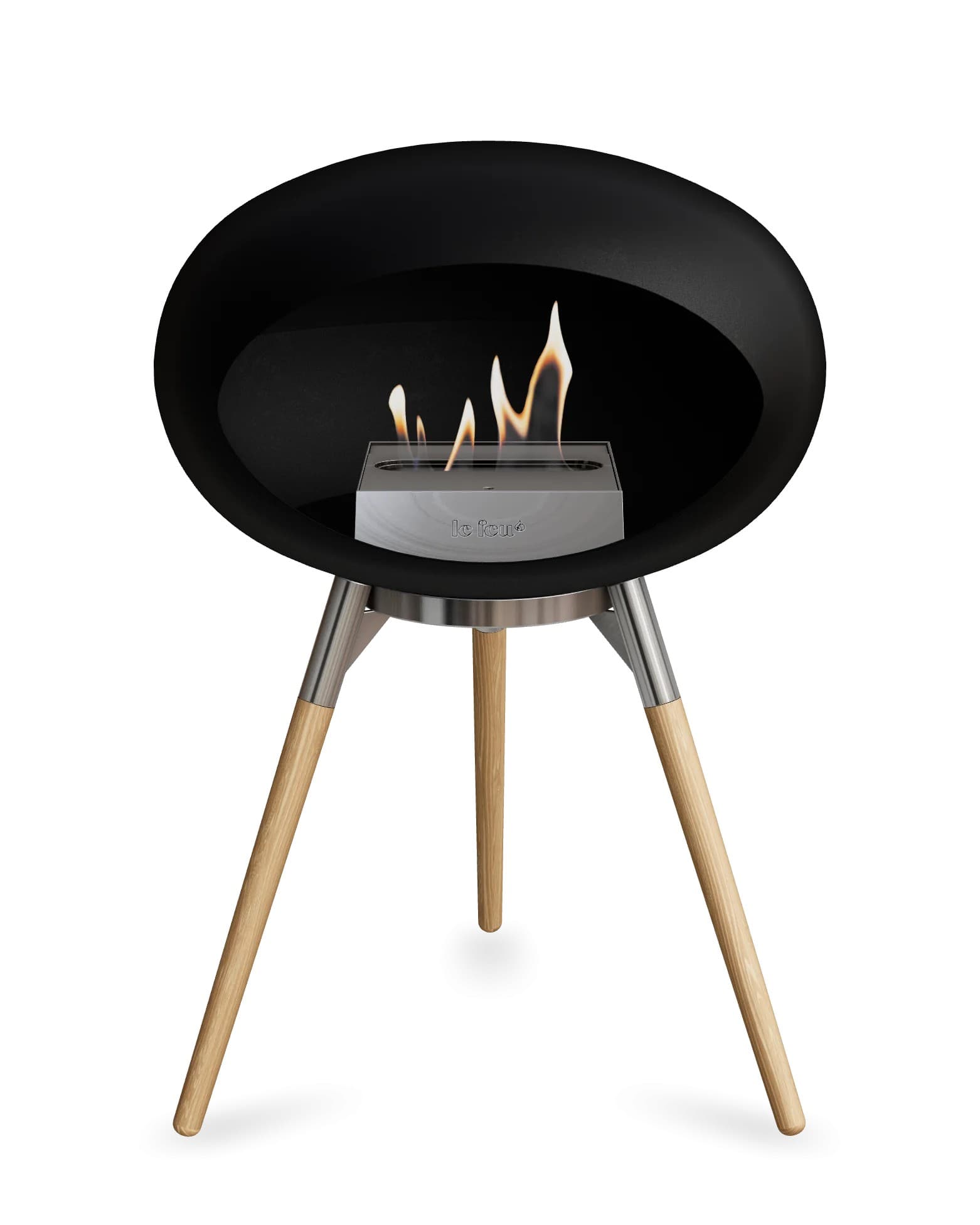 Chimenea Black Ground Wood Low Le Feu