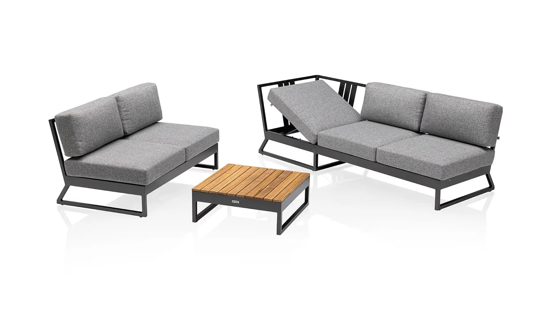Ocean Skid Platform Lounge Set Anthracite Kettler