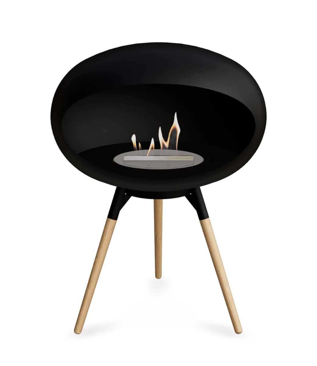 Chimenea Dome 625 Black Ground Wood Low Le Feu